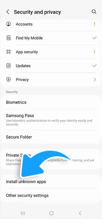 Step 1 - Go to Settings > Security and enable Unknown Sources