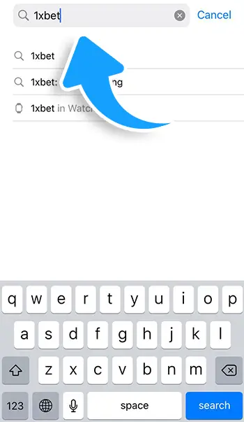 Step 1 - Open the App Store and search for 1xBet