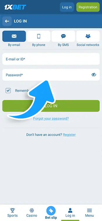 Step 2 - Enter your username, email or phone and password