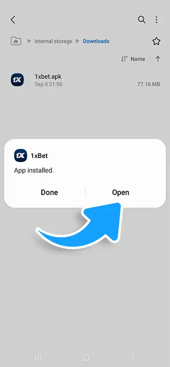 Step 2 - Open the app and tap the registration icon