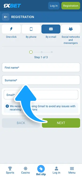 Step 3 - Complete the required personal details accurately
