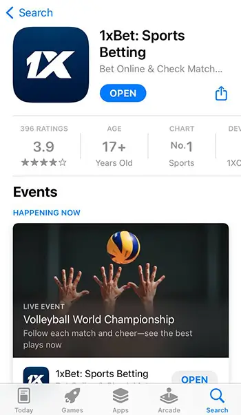 Step 4 - Open the 1xBet app from your Home screen