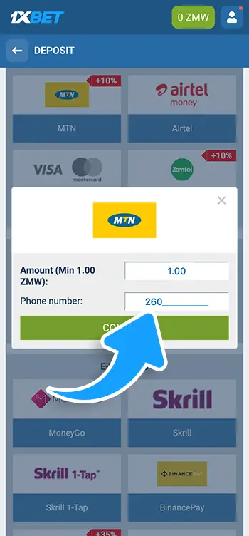 Step 6 - Fill in any information required by the payment processor